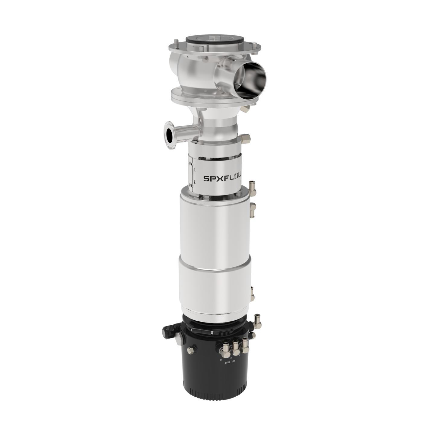 APV DT4 Tank Outlet Mix Proof Valve on Transparent Background