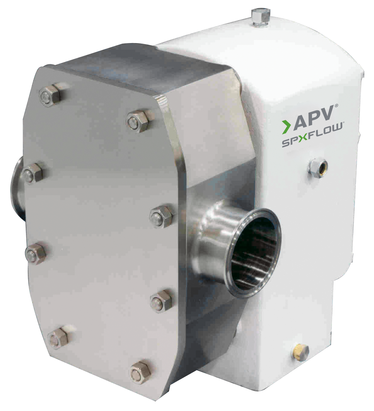 SPXFlow APV R Series Positive Displacement Rotary Pump on Transparent Background