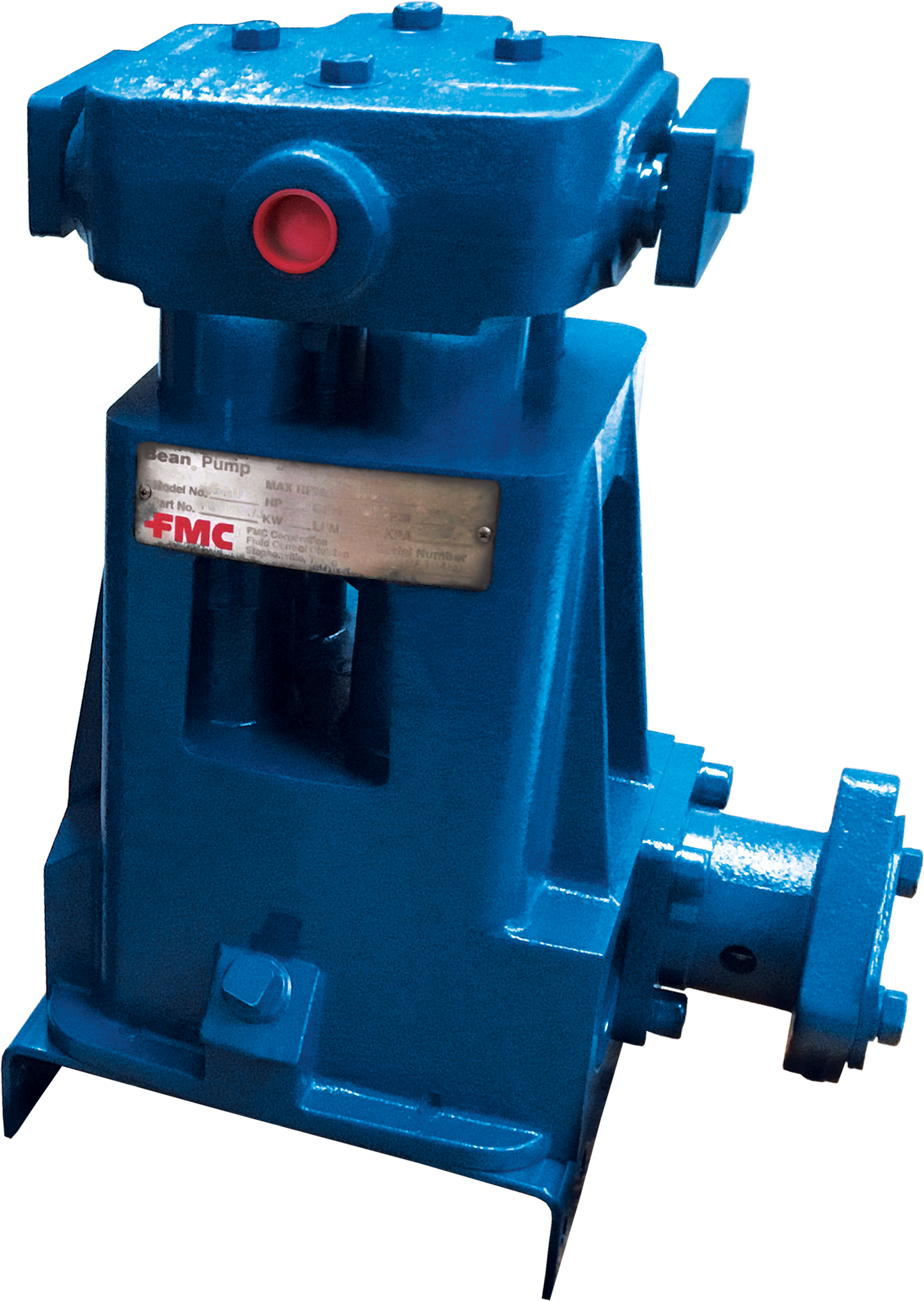 TechnipFMC E04 Series FMC Piston Bean Pump on Transparent Background