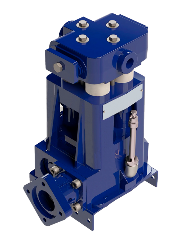 TechnipFMC E04 Series FMC Piston Bean Pump on Transparent Background