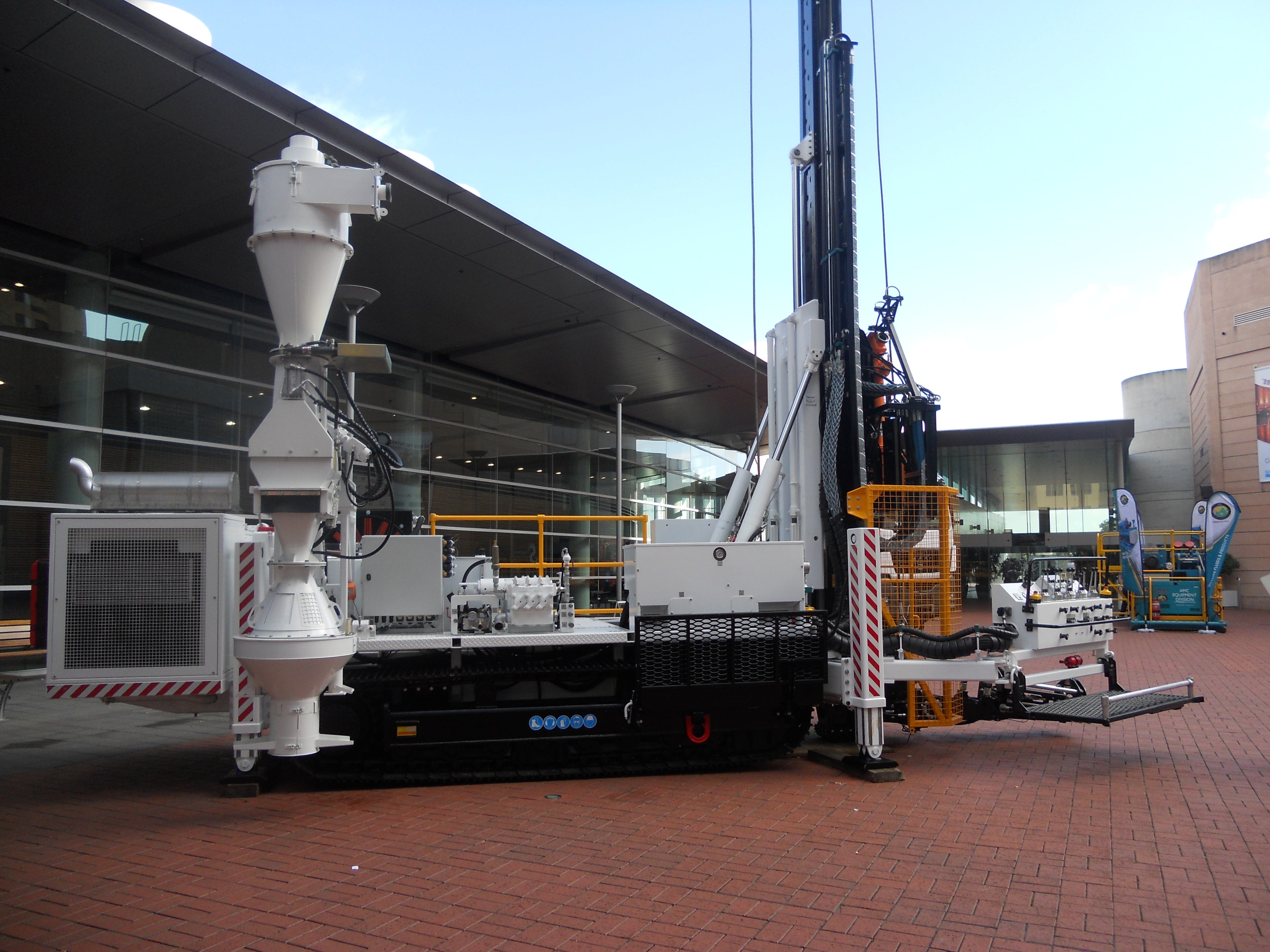 TechnipFMC L11 Series FMC Piston Bean Pump with Rig, Front View, in use